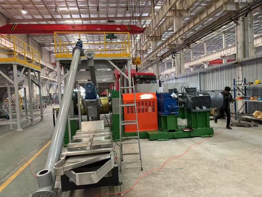 30-120mesh Power Size Waste Tire Recycling Line with LP-1200 Shredder Model Technology